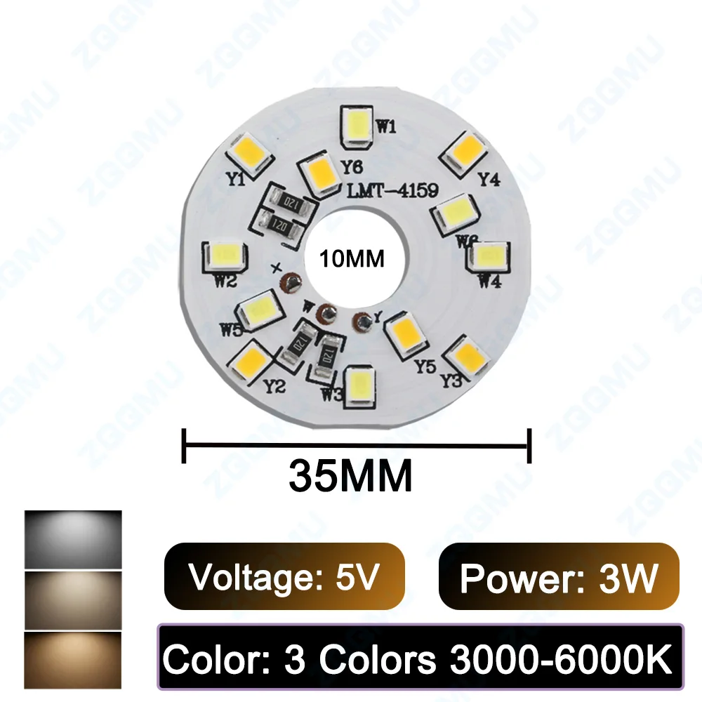 

Светодиодная плата ночного света ZQ-3W 5W круглая