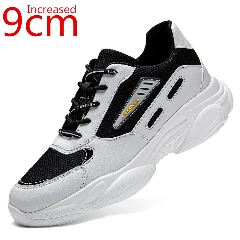 

Мужские кроссовки для бега, спортивная обувь для отдыха, лифтинг, Корейская версия, увеличенные 9 см