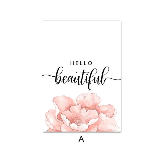 Современная мода розовый цветок холст плакат Meixin художественная живопись