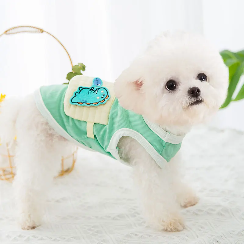 

Dog Clothes Spring Summer Thin Cute Monster Dinosaur Pet Clothes For Medium Small Dogs Cat Puppy Shirt Teddy Chihuahua Bichon