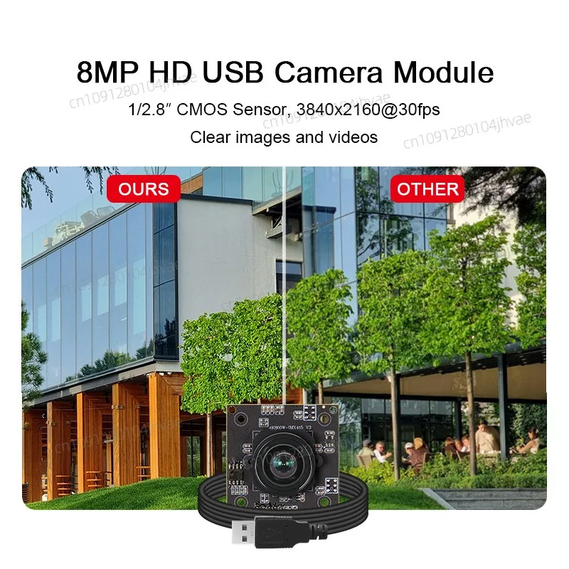 Фото IMX415 38 мм 4K 8MP 1,7 мм 190 градусов панорамный модуль веб-камеры Full HD MJPG/YUY2 USB Free Drive №3