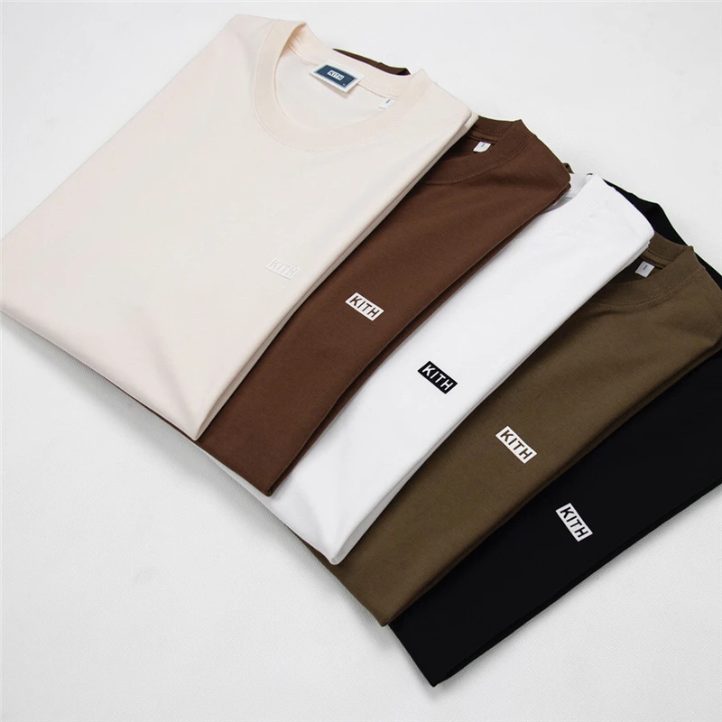 

Oversize Tops Short Sleeve T-shirt 2022ss KITH T Shirt Men Women 1:1 High Quality Classic Flocked Box Logo KITH Tee