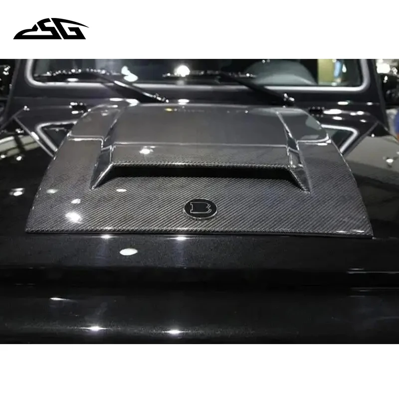Фото Для Mercedes-Benz G-класса W463 G55 G65 G63: Комплект обвеса из карбона (передний бампер, капот, воздухозаборники) №4