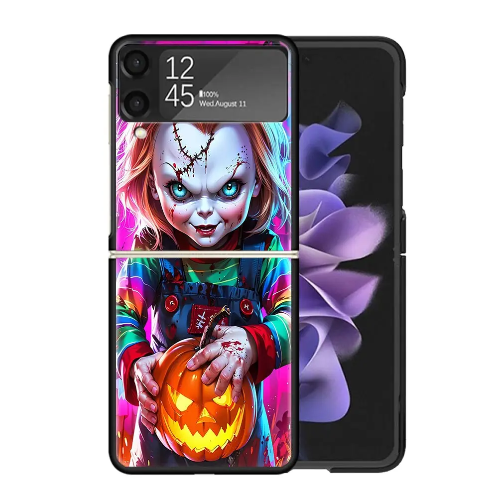 Фото Чехол для телефона «Кукла-люкла ужасов» для Samsung Galaxy Z Flip6 Flip4 Flip5 Flip3 Чехлы Z Flip 6 3 4 5 5G Задняя крышка Fundas №3