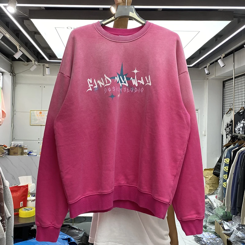 

Oversized Gradient Butterfly Alphabet Print Sweatshirts Men Women Hoodie Streetwear Crewneck