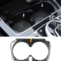 carbon fiber center cup holder frame trim sticker cover for mercedes benz c class w205 c180 c200 c300 glc e class glc 2015