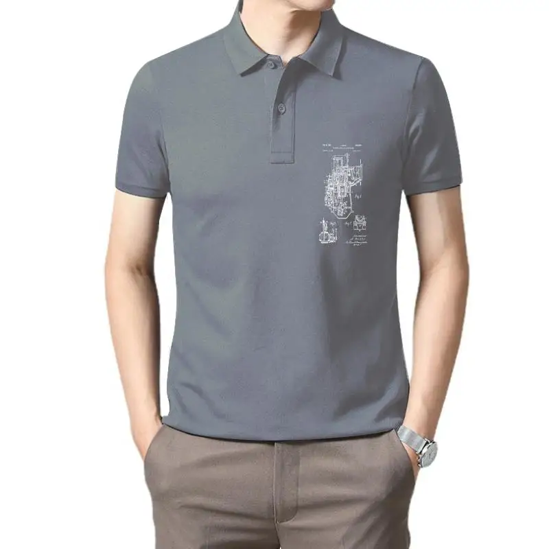 

Golf wear men Fashion Buchi Two Stroke Engine Car Car Engine Engine Design Patent Gift Crew Neck Men polo t shirt for men