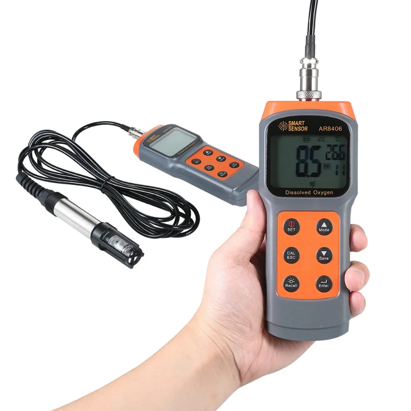 

Smart Sensor AR8406 Dissolved Oxygen Meter DO Tester Water Quality Meter 0.0-30.0 Mg/L (mg/L)