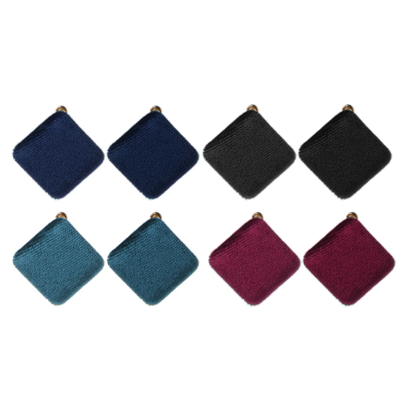 

Elegant Square Gold Velvet Stud Earring for Women Oversize Jewelry New Year Gift