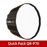 godox qr p70 27 6inch 70cm portable quickly fast installation deep parabolic softbox for godox sl 60w vl150 ul150 sl150wii