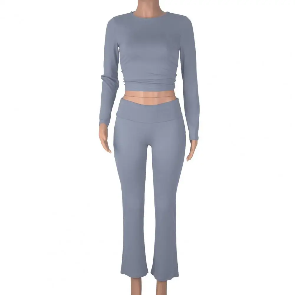Женский Повседневный Спортивный костюм комплект из 2 предметов облегающая