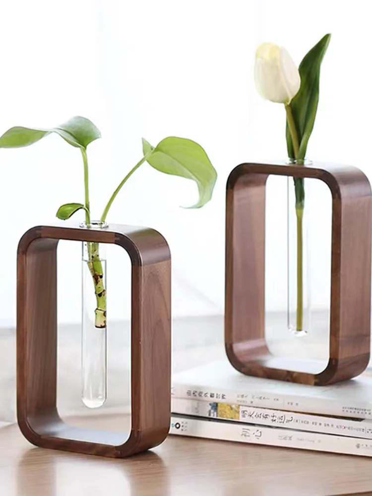 

3 Bulb Vase Air Plant Terrarium Glass Vase With Retro Wooden Mini Bench Stand Cute Air Planter Globe Orbs For Decoration InCD