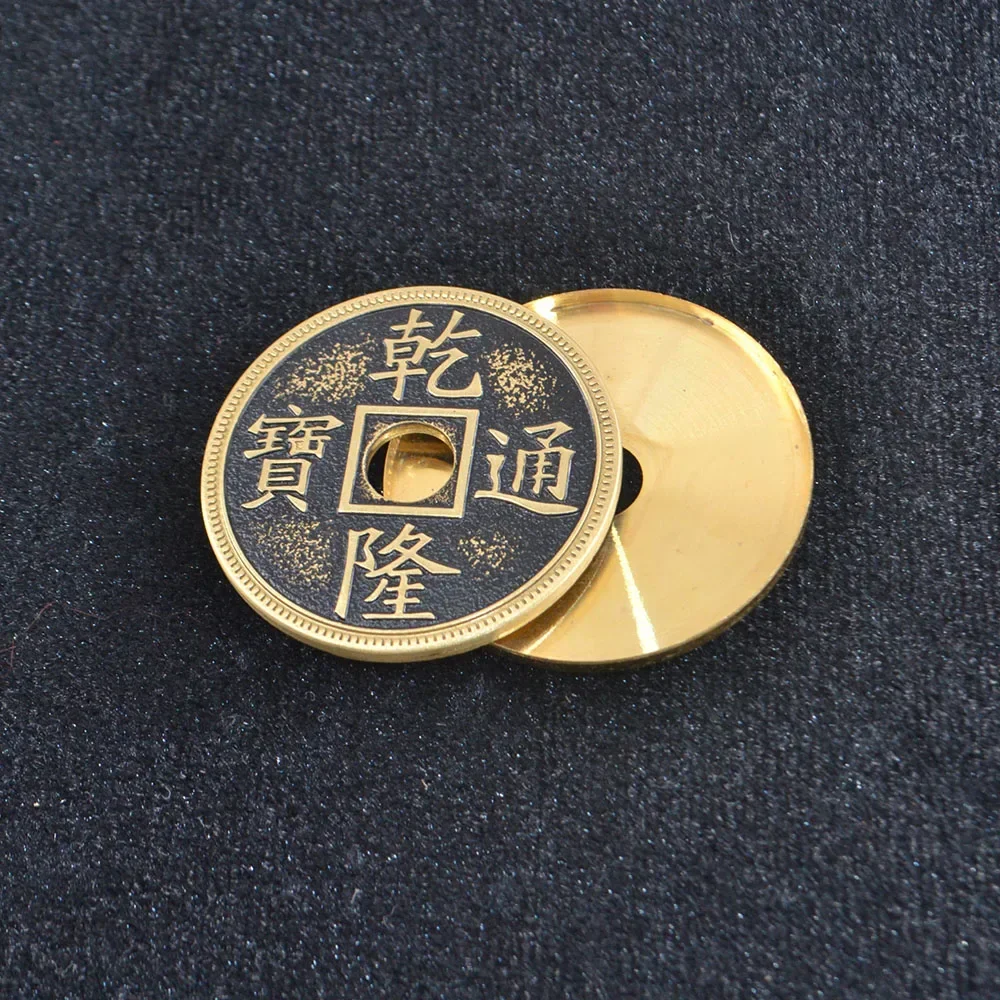 Супер китайский набор монет (Qianlong Morgan Размер) Волшебные трюки Монета Появляется