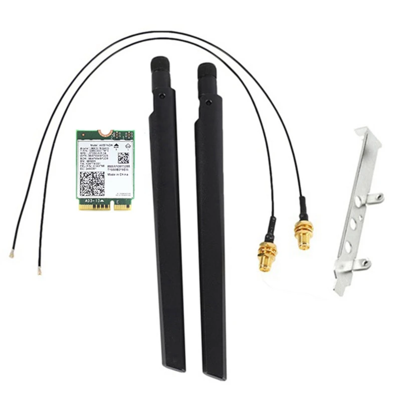 

Bluetooth 5.0 Wireless AX201NGW Wifi Desktop Kit IPEX MHF4 U.FL Antenna for NGFF/M.2 CNVIo2 for Intel AX201 Network Card