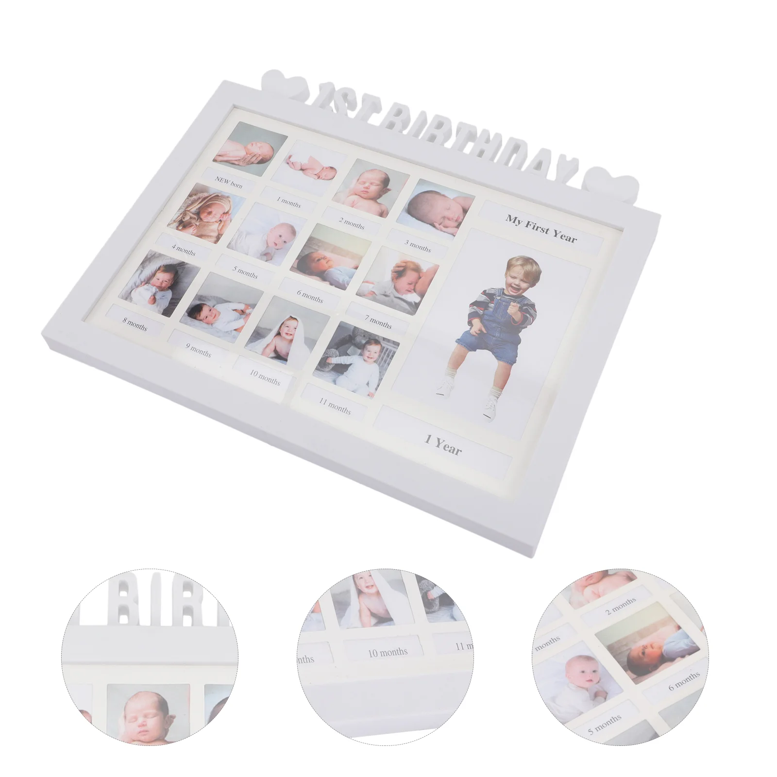 

Growth Photo Frame Infant First Year Memorial Picture Baby Room Plastic Newborn