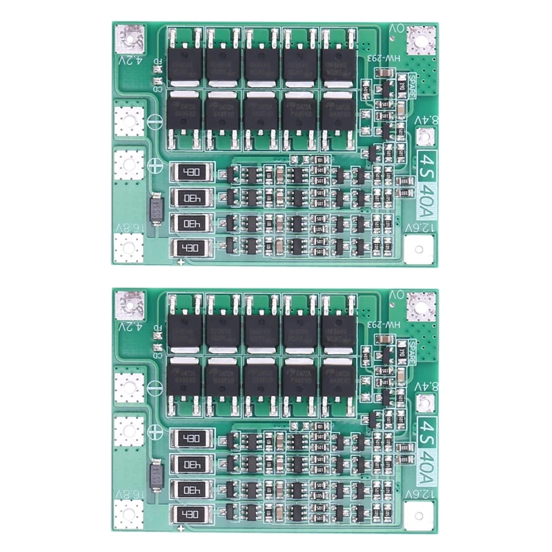 

RISE-2X 4S 40A Li-Ion Lithium Battery 18650 Charger Pcb Bms Board With Balance For Drill Motor 14.8V 16.8V Lipo Cell Module