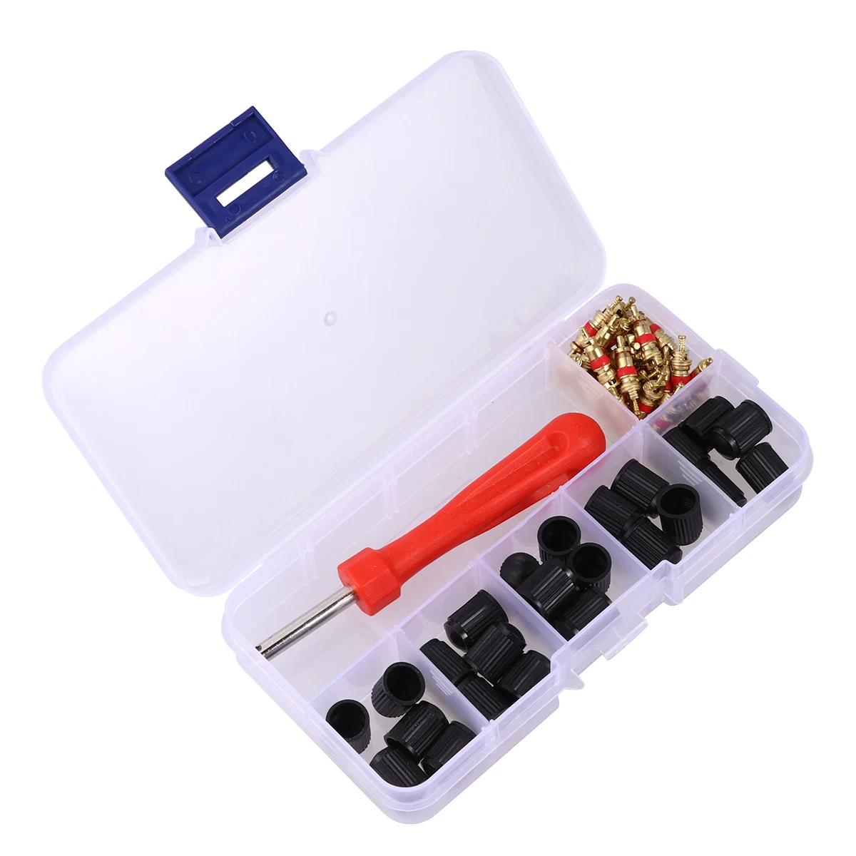 

61pcs Auto Car Core Wrench Practical Removal Tool Universal Wire Plug Connector Tire Mounting Tool Motorbike Core Repair Tool