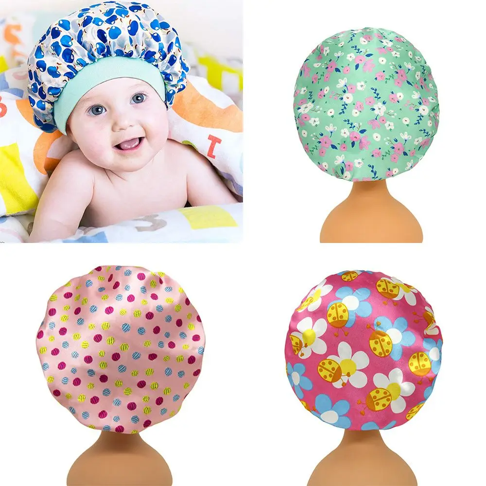 

Silky Satin Children Wide Band De Nuit Cap Night Sleep Cap Hair Care Bonnet Baby Sleeping Hat Nightcap