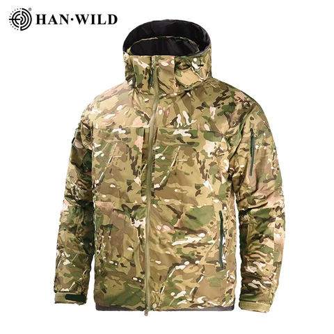 Военная униформа, походные тактические куртки, Мужская зимняя теплая уличная ветровка, куртка, армейская Камуфляжная парка на утином пуху, пальто