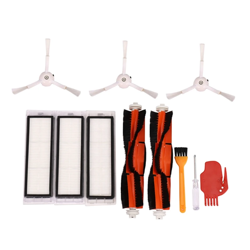 

2Pcs Main Brush+3Pcs Hepa Filter+3Pcs Side Brush Vacuum Cleaner High-Efficient Cleaning Sweeping Suitable For Xiaomi Mi Robot Pa