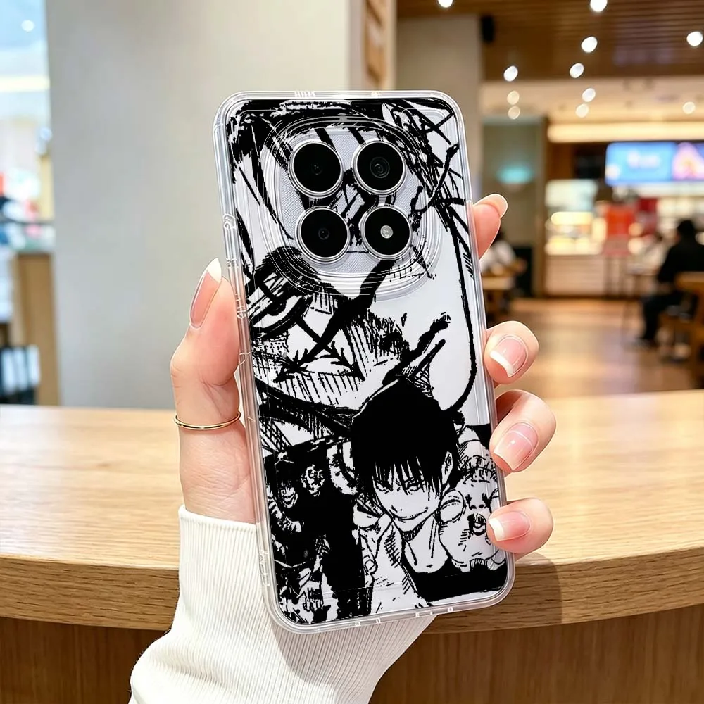 Фото Jujutsu Kaisen Cool для Xiaomi POCO X7 X6 X5 F7 F6 F5 F4 M8 M6 C85 C71 Pro Защитный прозрачный чехол для телефона №4