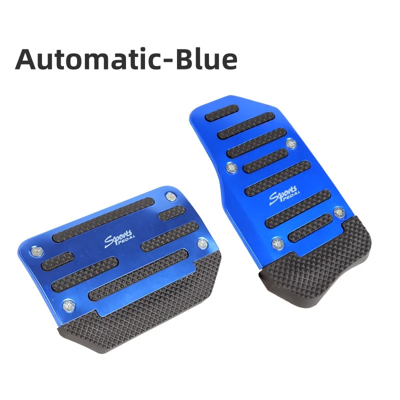 

Универсальная автомобильная педаль, автомобильная нескользящая ножная педаль, алюминиевая ручная/автоматическая педаль тормоза дроссельной заслонки, набор чехлов