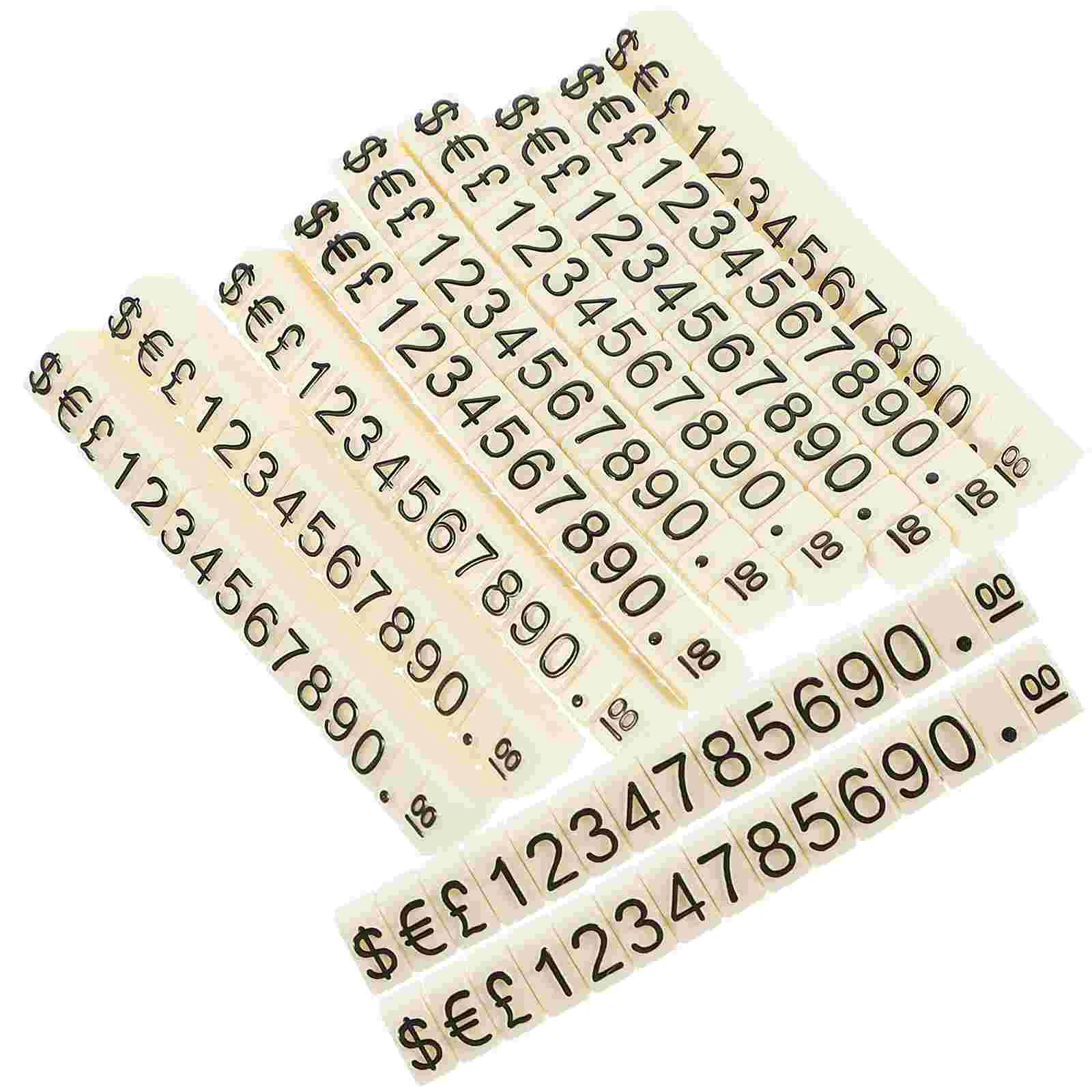 

20 Pcs Retail Retail Price Display Blocks Stand Display Display Block Letter Number Block Tags Tag Display Stand Digital Watch