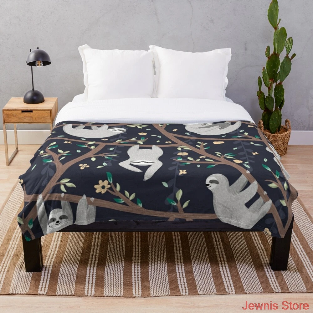 

Милые ленивецы, плед, одеяло, постельное белье для девочек, детей и взрослых, подарок для спальни, Декор, разные размеры для стилей.