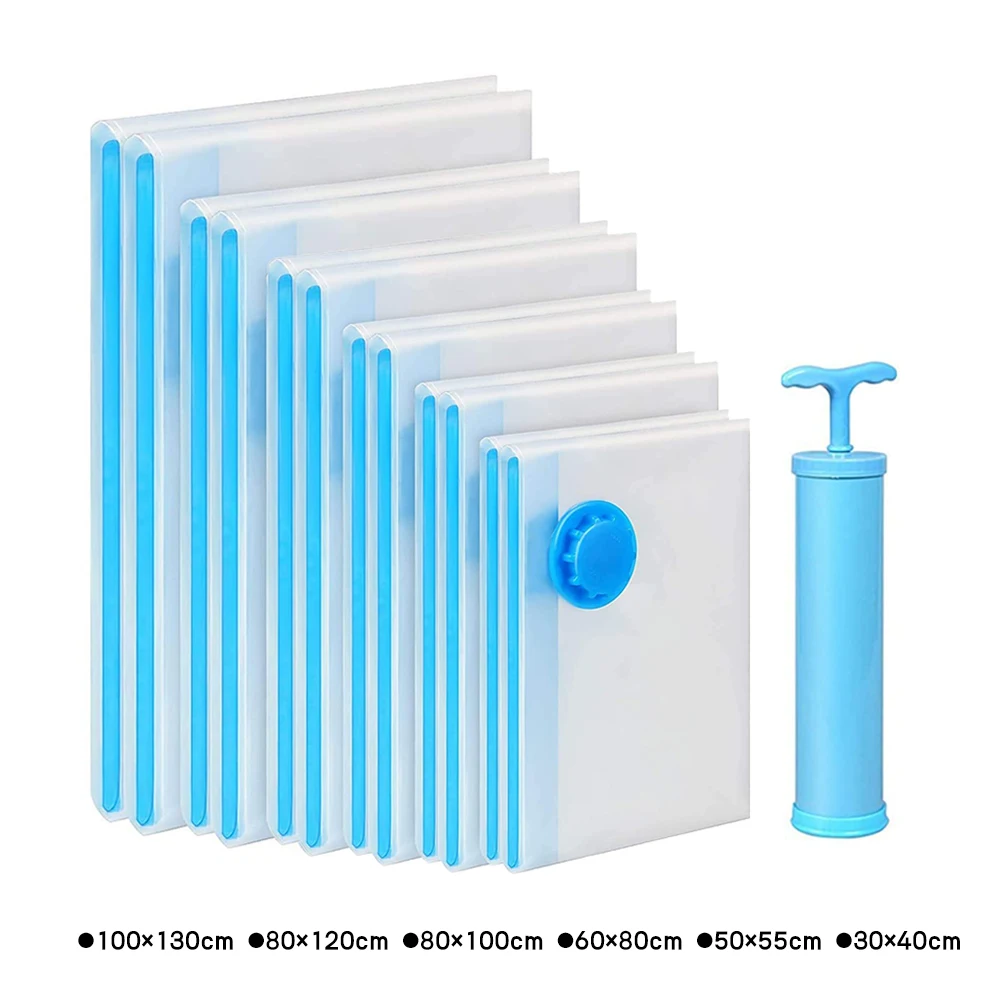 

JBTP Vacuum Storage Bags Zip Lock Compression Bag Travel Organizer Hand Pump Triple Seal For Clothes Bedding Space More Saver