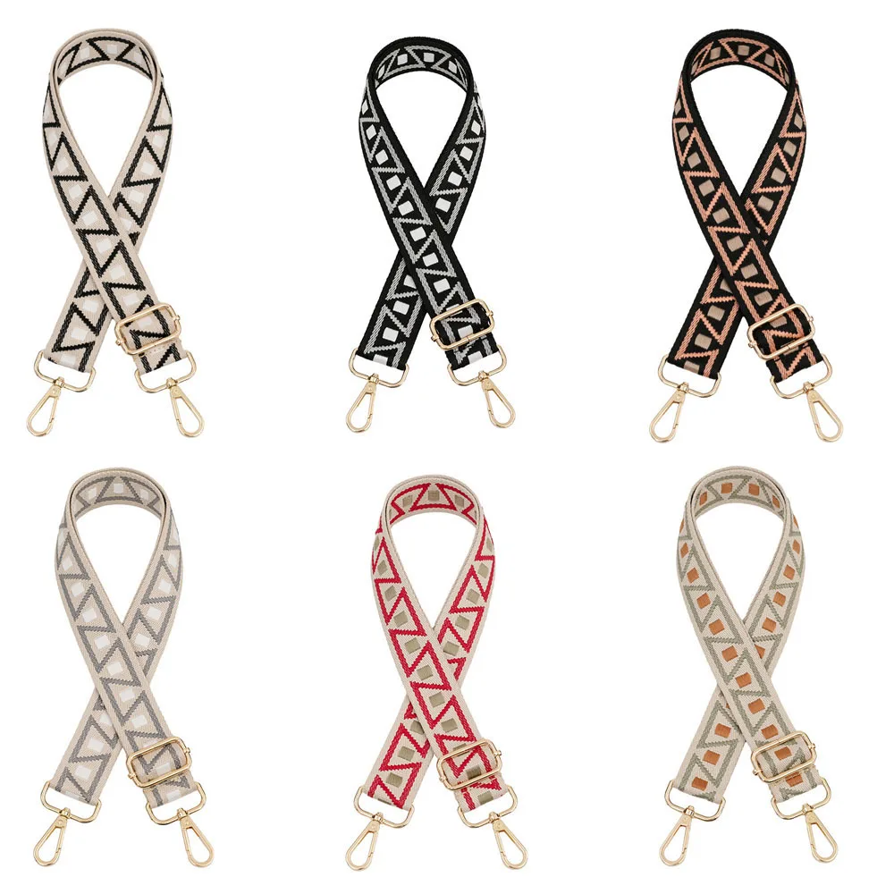 

Женская жаккардовая сумка через плечо с геометрическим рисунком, регулируемый ремешок шириной 3,8 см, универсальная женская сумка на плечо, сменный ремешок для сумки