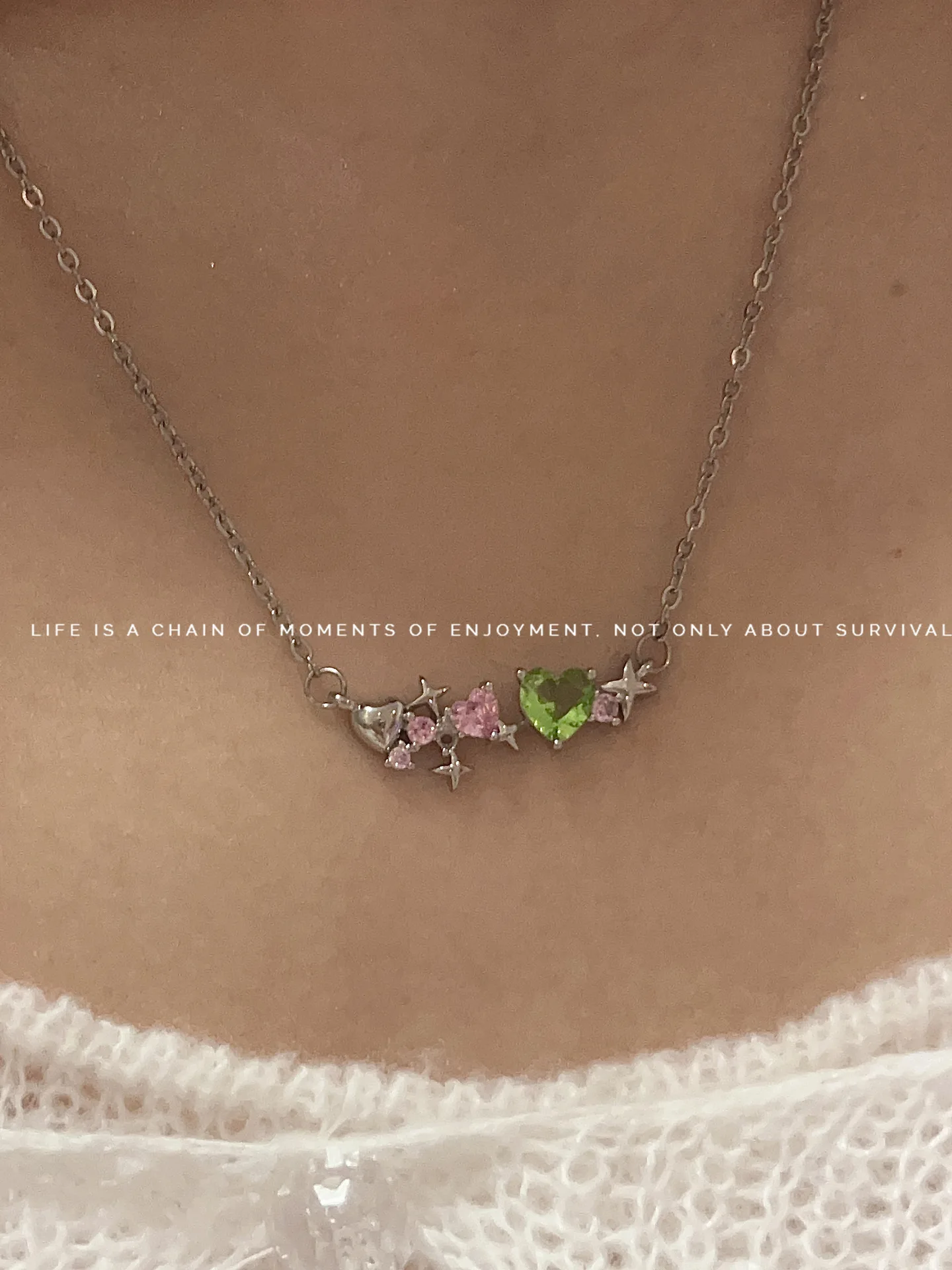 

Женское Ожерелье с кулоном в виде сердца, с цирконом