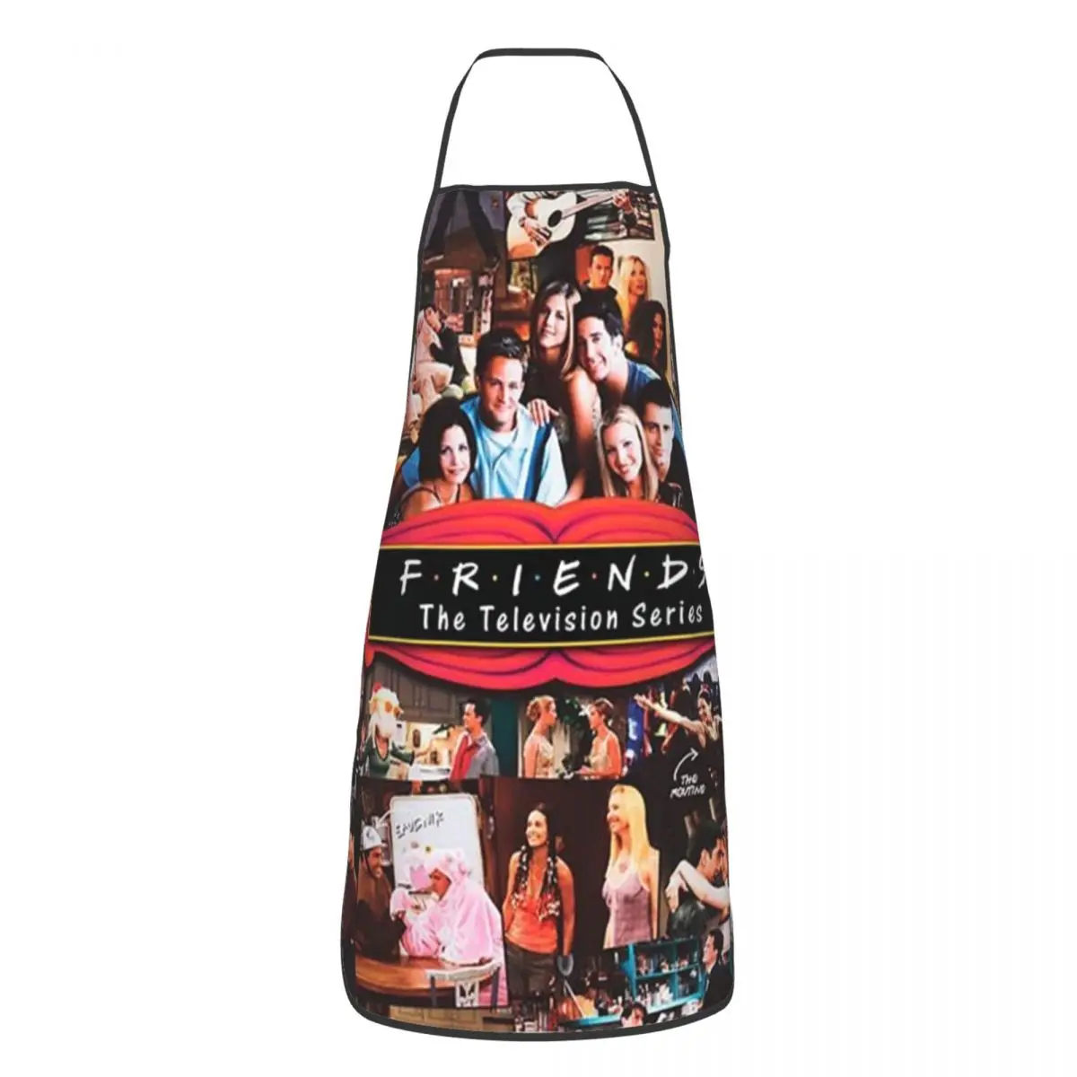 

Funny Retro Vintage Friends Collage Bib Apron Women Men Unisex Kitchen Chef Classic TV Show Tablier Cuisine for Cooking Baking