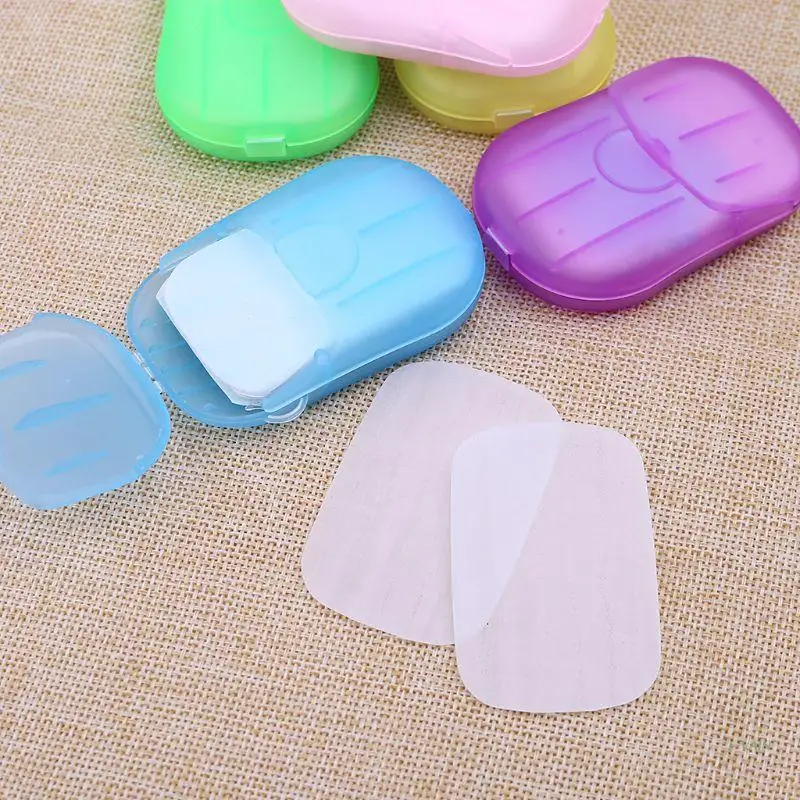 

5 Box Portable Soap Paper Outdoor Travel Camping Washing Hand Clean Wash Care