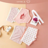 summer girls cotton comfort fabric cute cartoon pattern boxer briefs mix and match 4pcs