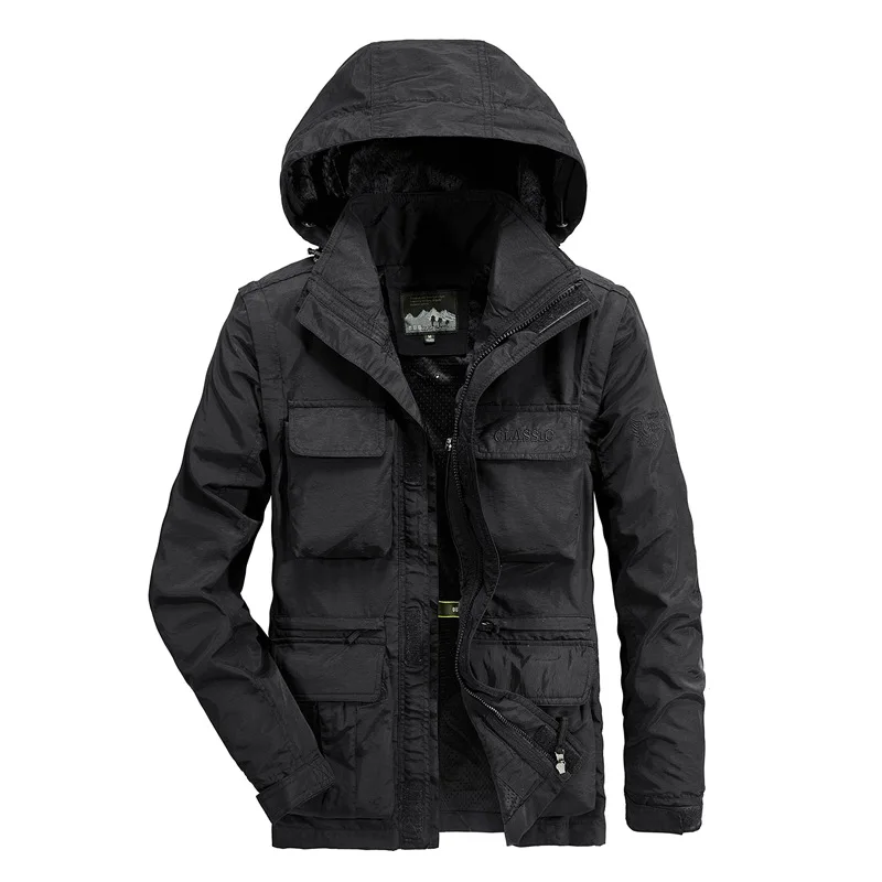 Winter Men's Jacket Thick Fleece Military Parkas Big Size Overcoat Thicken Warm Windbreaker Jackets Homme Jacket Coats Outwear