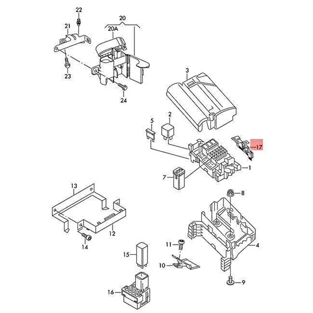 Мульти предохранитель для Jetta Passat A3 2010-2017 5C 0937629 F Для 2015- Вариант 2012-2015