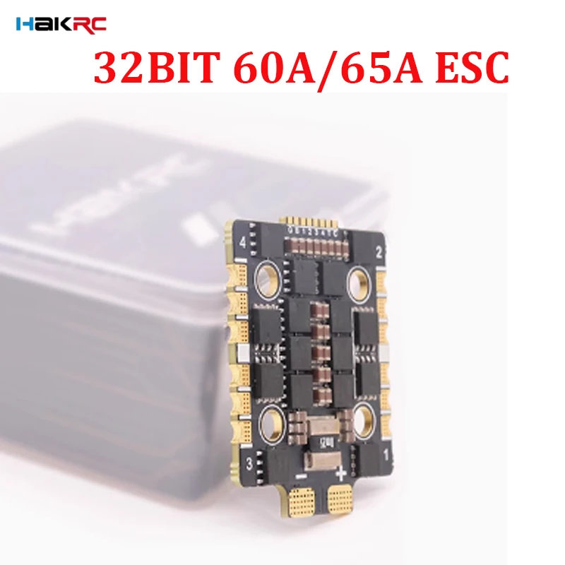 HAKRC BLHeli 32BIT 60A/65A 4-в-1 бесщеточный ESC 2-8S LIPO DShot 150/300/600 20x20 мм для FPV гоночного дрона