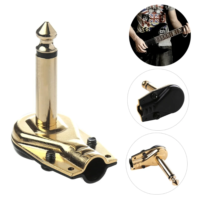 

Y1UC 1/4" 6.35mm Mono Right Plug Flat Male Guitar Effects Pedal Connector