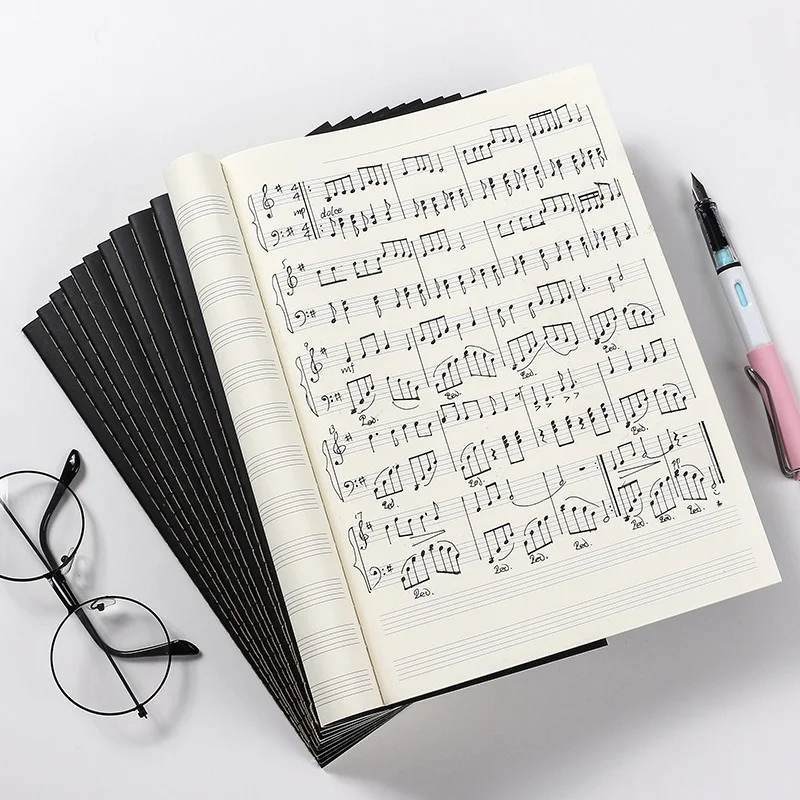 

Universal 16/24/32 Pages Music Notebook High Quality Thicken Lyrics and Music Staff Book Student Music Theory Exercise Notebook