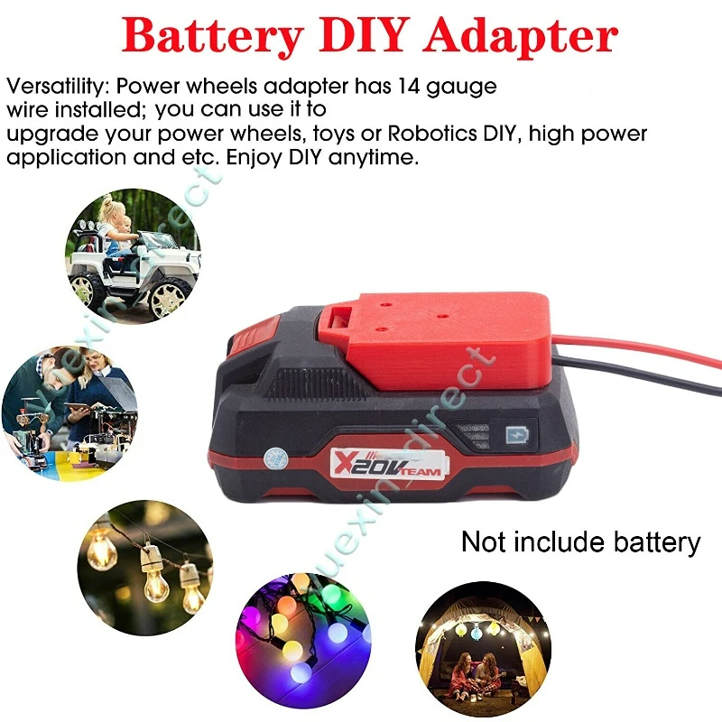 Battery DIY Adapter for Lidl Parkside X20V Team Lithium-ion Battery 14AWG Wires enlarge