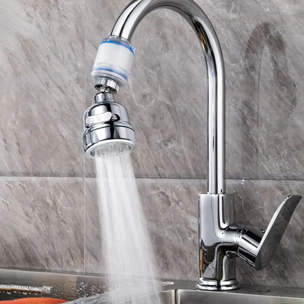 

1 Set Tap Filter Convenient Three-position Adjustment 360 Degree Rotation Splash-proof Faucet Mount Filter for Kitchen