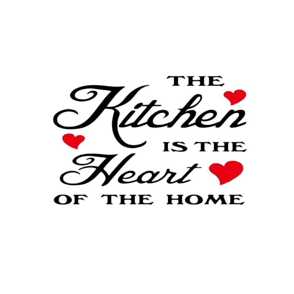 

Наклейки на стену «The Kitchen Is The Heart Of The Home», Переводные картинки, художественные цитаты, кухонный домашний декор