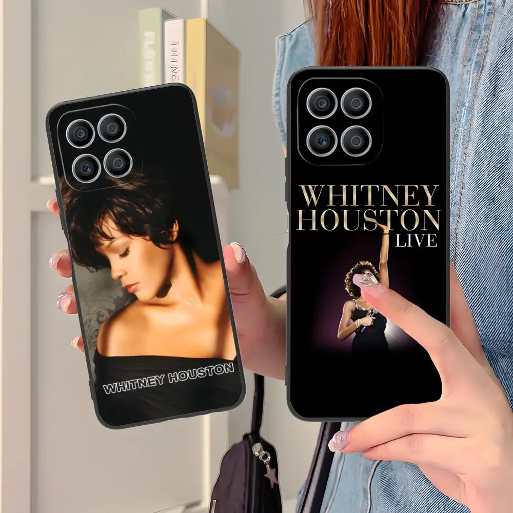 Фото Чехол для телефона Whitney Houston для Honor 90 80 70 60 50 30 20 10 9 8 7 Pro S SE Lite 5G, мягкий противоударный чехол из ТПУ №1