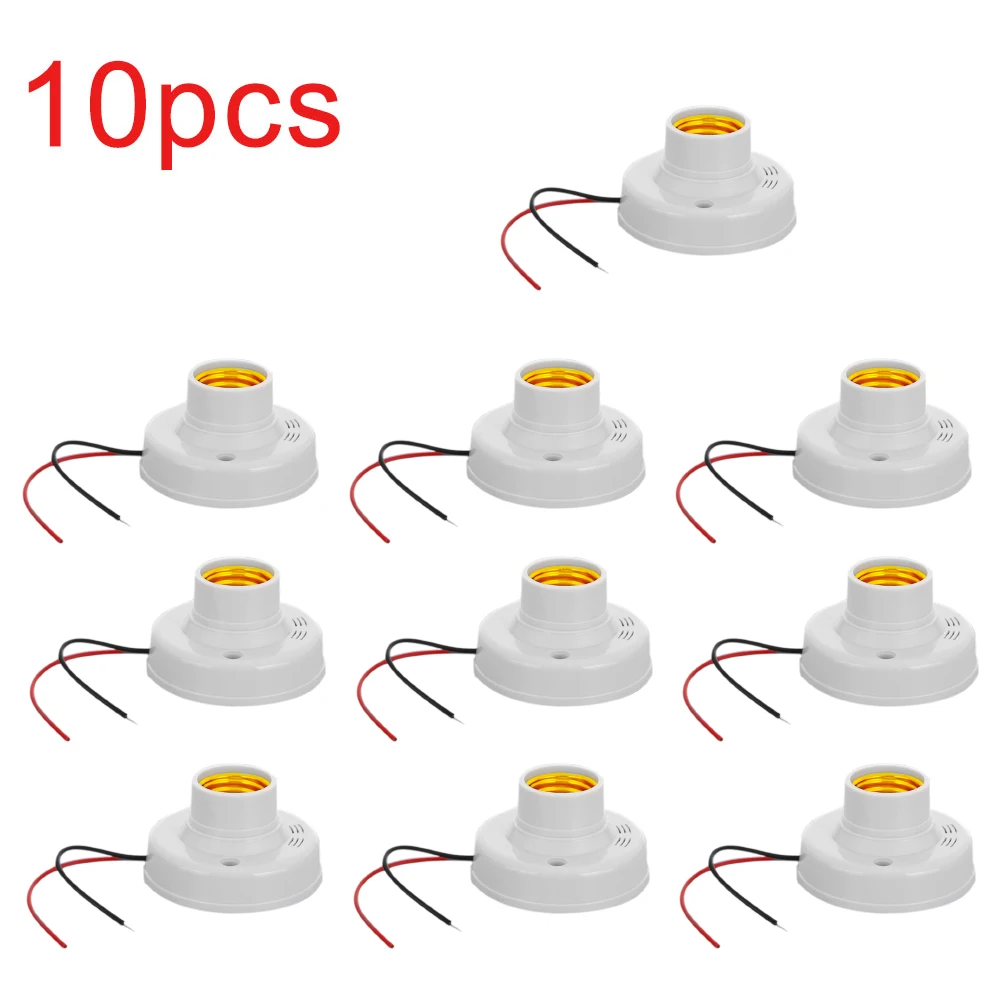 

10 Sound Light Sensor Control Lamp Holder E27 Screw Lamp Bases Cap Socket Switch For Corridor Stairs Indoor Passageways Lighting