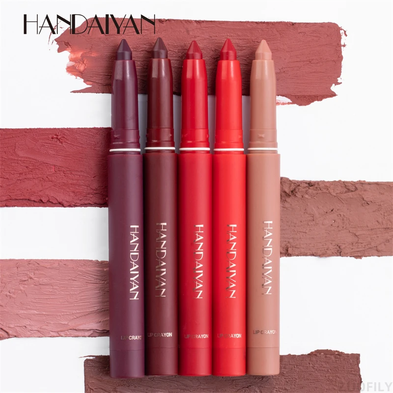 

6pc/set Waterproof Lipstick Stylish Lip Liner Long Lasting Matte Lipliner Pencil Nude Lip Crayon Lips Make Up Comestic LipStick