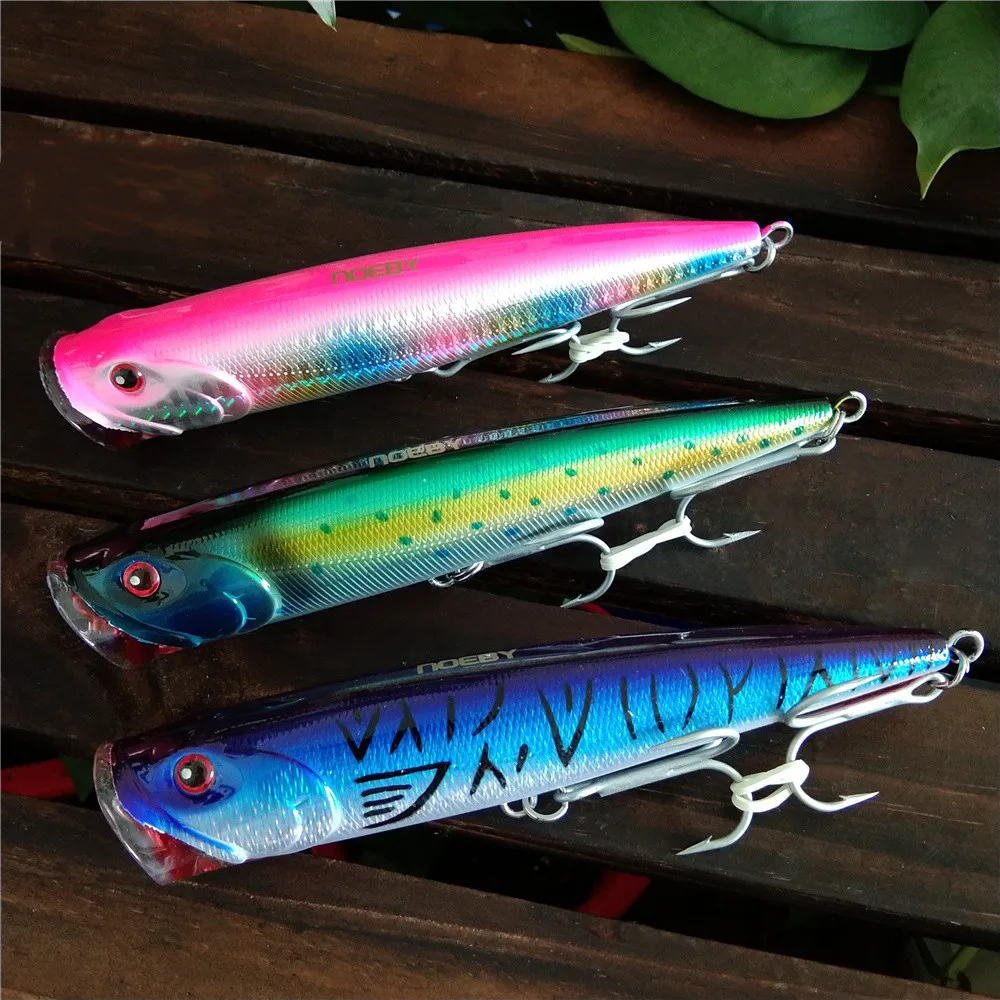 

NOEBY Popper Fishing Lures 140mm 40g Topwater Wobblers Floating Artificial Hard Bait Sea Bass Pike Saltwater Fishing Tackle