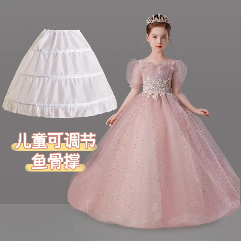 Children's Crinoline Lolita Adjustable Fish Bone Bustle Flower Boys/Flower Girls Formal Dress Princess Puffy Inn...