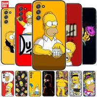 cartoon t the simpsons phone cover hull for samsung galaxy s6 s7 s8 s9 s10e s20 s21 s5 s30 plus s20 fe 5g lite ultra edge