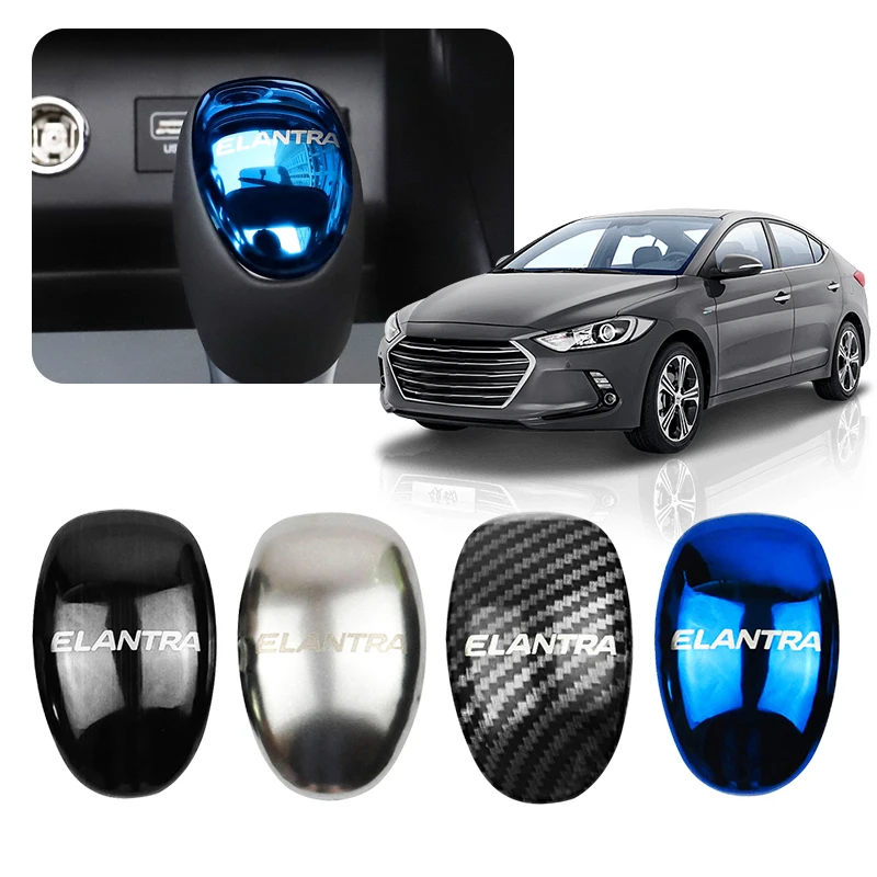 

1 PCs/set Stainless Steel Car Interior Gear Shift Knob Head Cover Case Sticker Trim For Hyundai Elantra 2020 2019 2018 2017 2016
