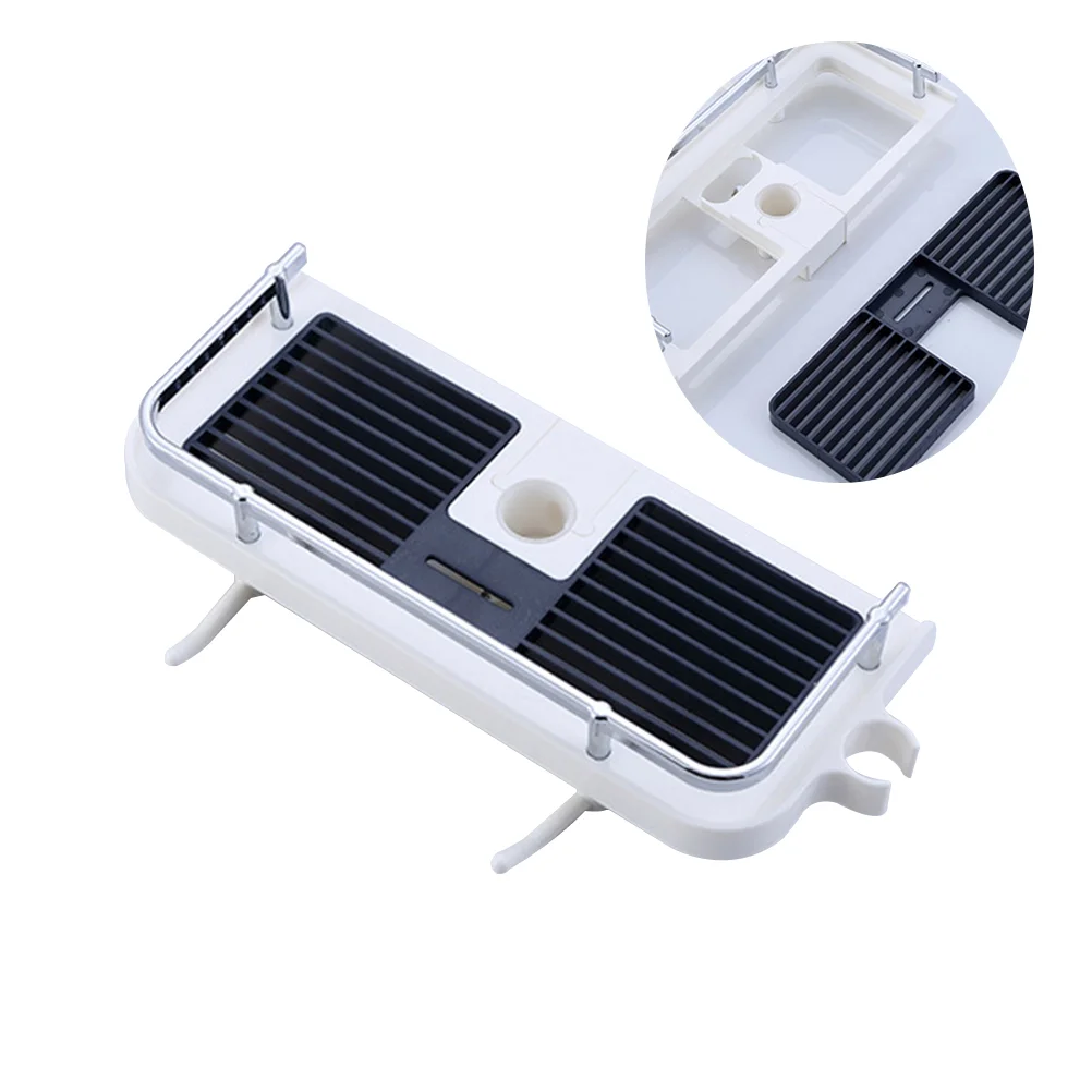 

Shower Storage Shelf Bathroomrack Organizerwall Tray Basket Corner Inside Shelveshanging Stand Mounted Steel Toilet Towel Hooks